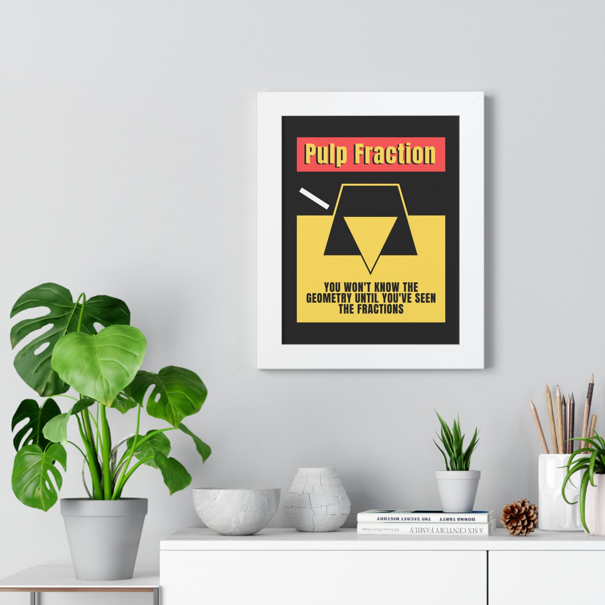 Pulp Fraction | Minimalist Math & Movie Parody Poster - Guilty Kick Apparel