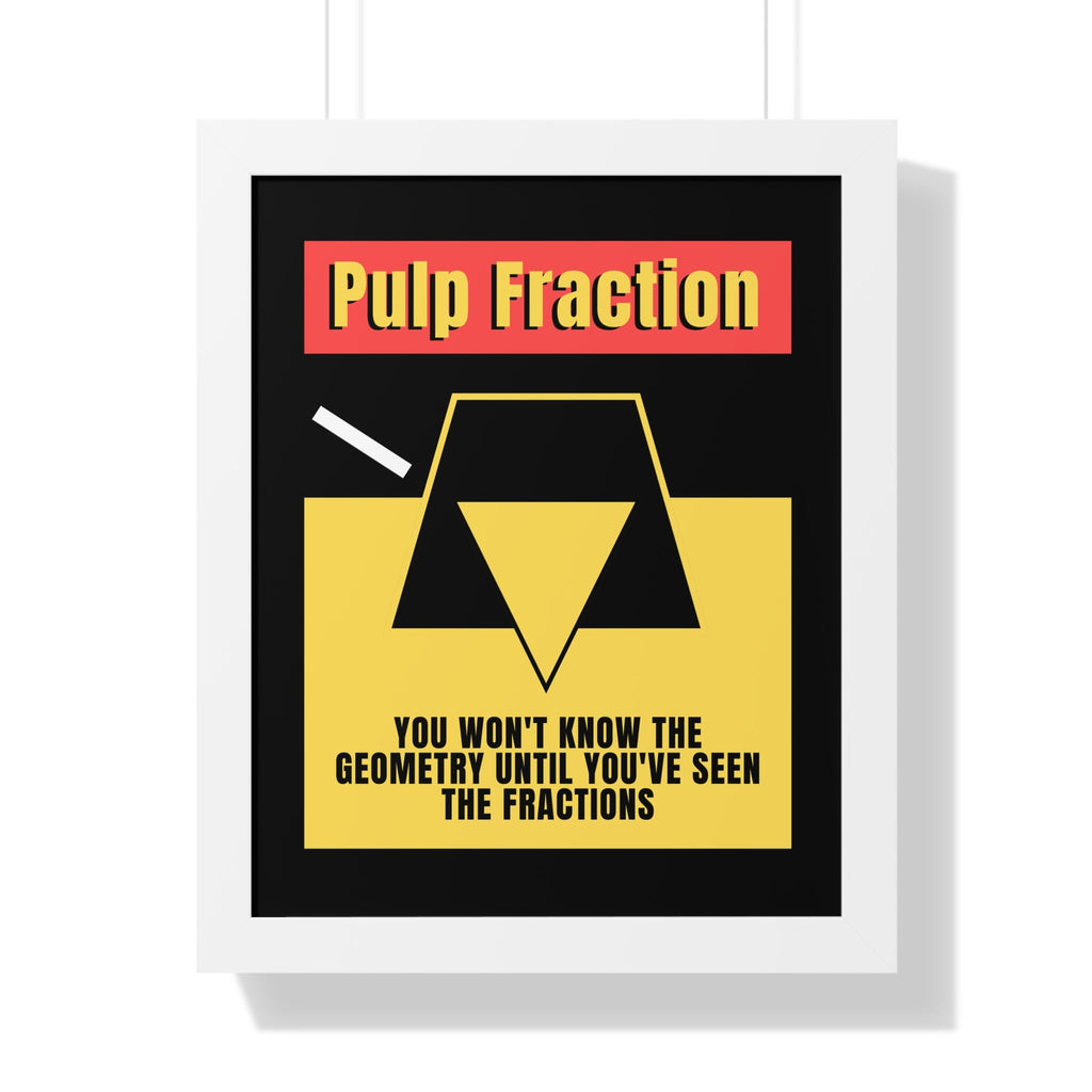 Pulp Fraction | Minimalist Math & Movie Parody Poster - Guilty Kick Apparel