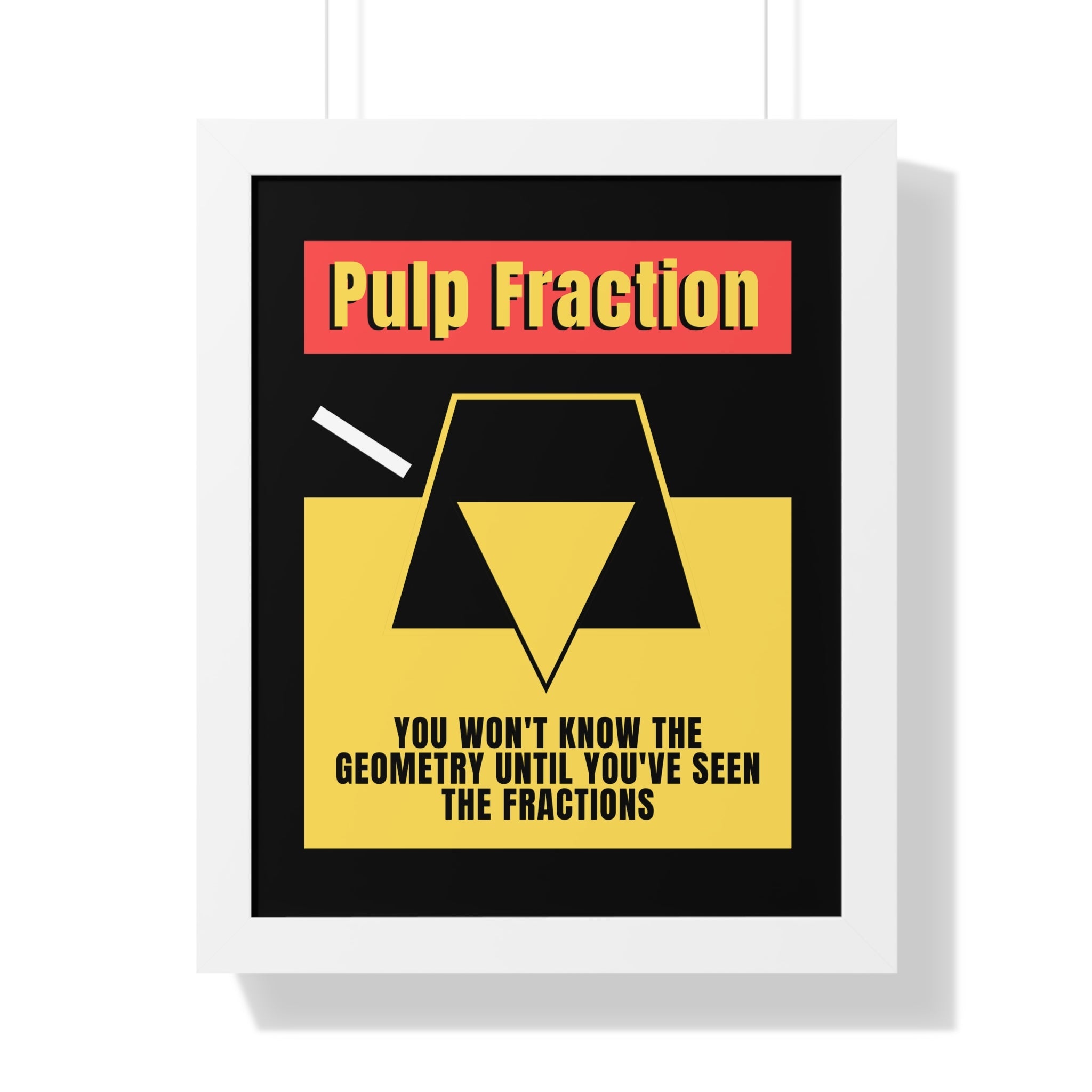 Pulp Fraction | Minimalist Math & Movie Parody Poster - Guilty Kick Apparel