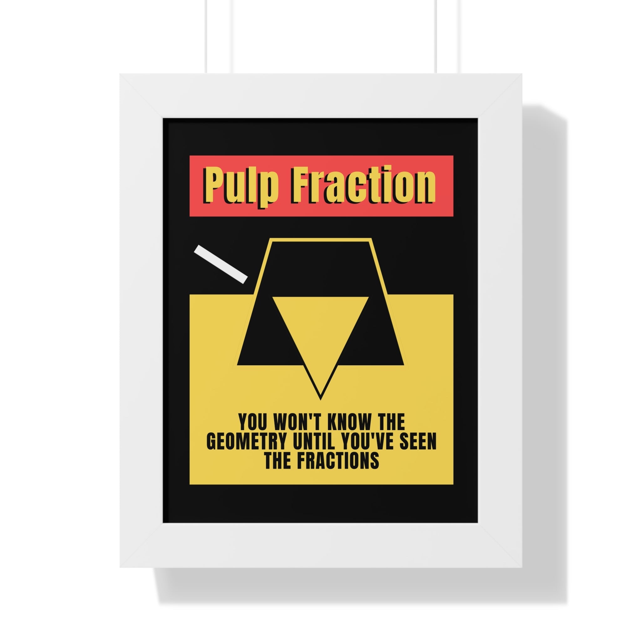 Pulp Fraction | Minimalist Math & Movie Parody Poster - Guilty Kick Apparel