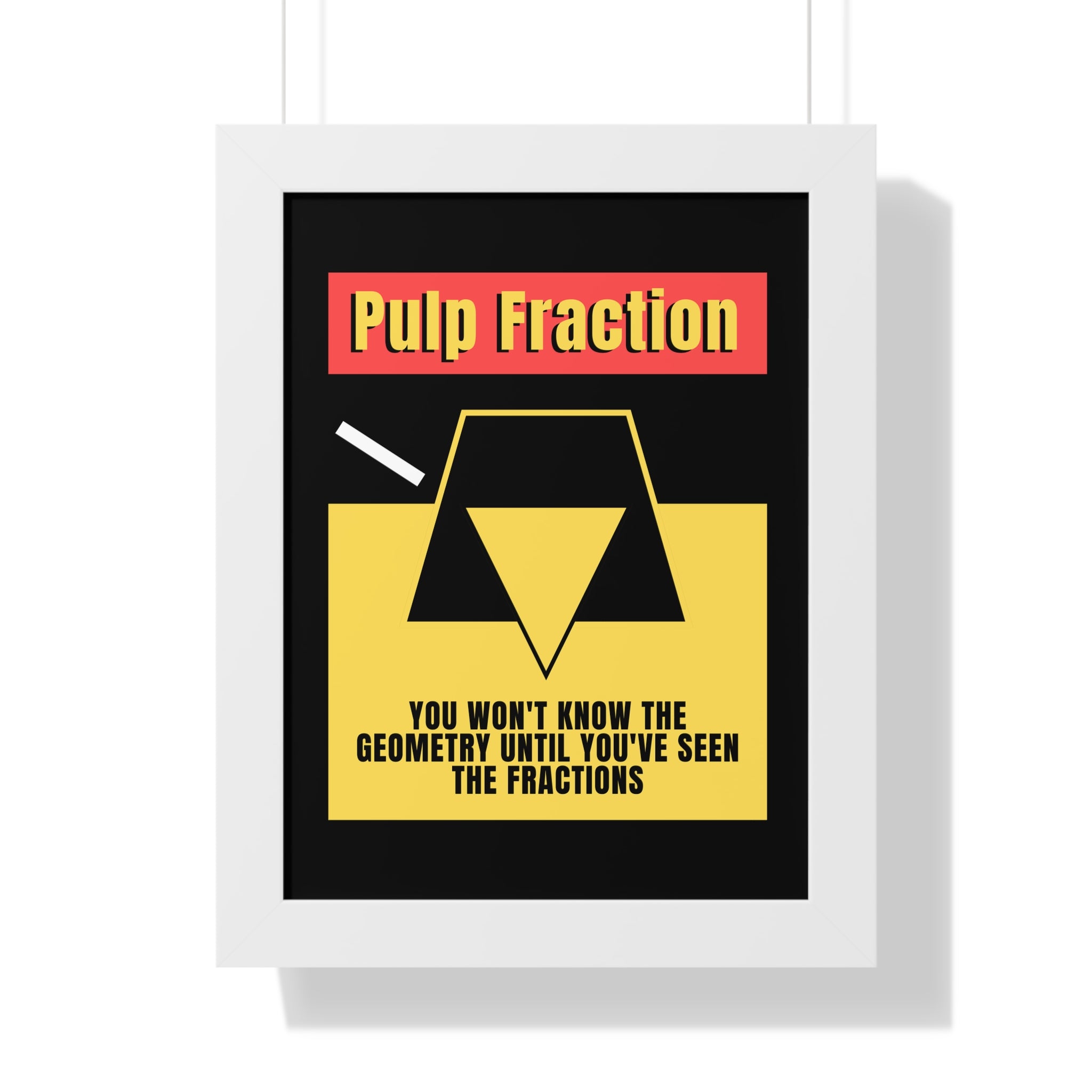 Pulp Fraction | Minimalist Math & Movie Parody Poster - Guilty Kick Apparel