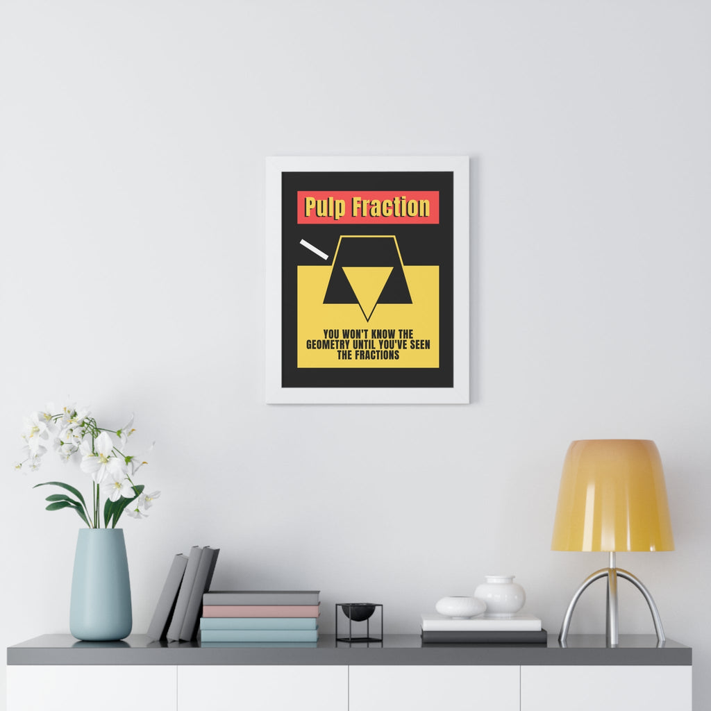 Pulp Fraction | Minimalist Math & Movie Parody Poster - Guilty Kick Apparel