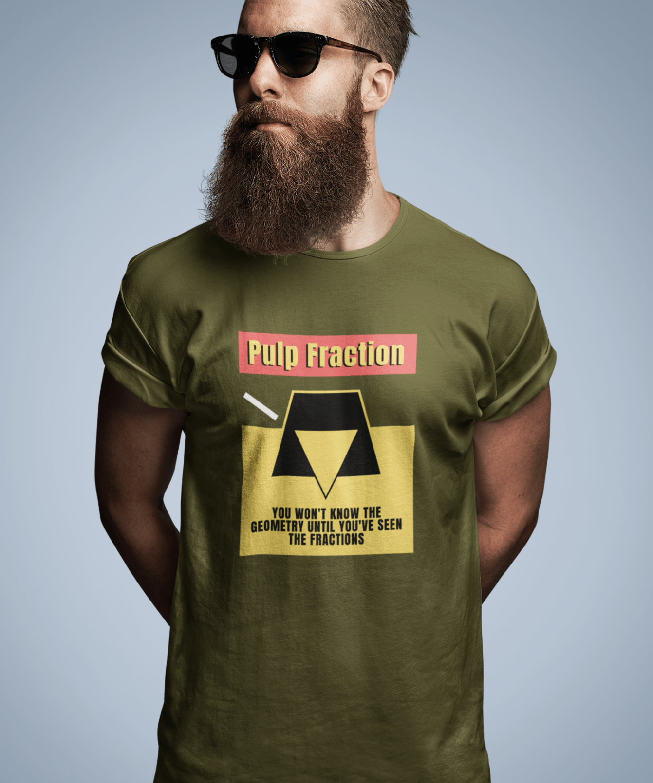 Pulp Fraction, Minimalist Math & Movie Parody T-Shirt - Guilty Kick Apparel