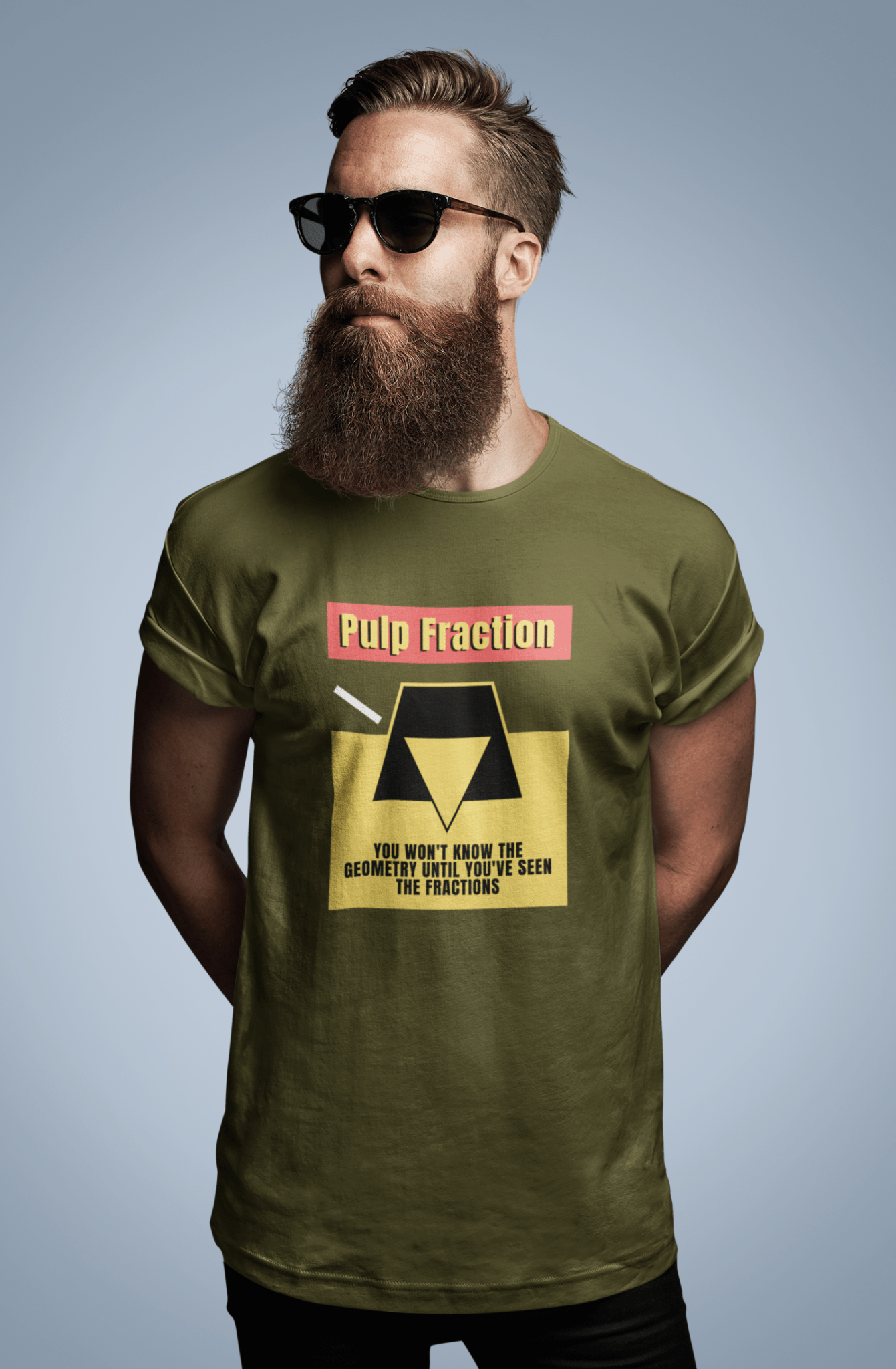 Pulp Fraction, Minimalist Math & Movie Parody T-Shirt - Guilty Kick Apparel
