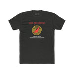 Quid Pro Vertigo: Minimalist Hitchcockian Parody T-Shirt, Geometrical Harassment Movie Spoof - Guilty Kick Apparel