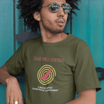 Quid Pro Vertigo: Minimalist Hitchcockian Parody T-Shirt, Geometrical Harassment Movie Spoof - Guilty Kick Apparel