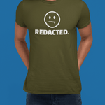 REDACTED. Zipper Mouth Smiley Face T-Shirt Funny Sarcastic Graphic Tee | Guilty Kick Branded - Guilty Kick Apparel