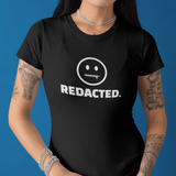 REDACTED. Zipper Mouth Smiley Face T-Shirt Funny Sarcastic Graphic Tee | Guilty Kick Branded - Guilty Kick Apparel