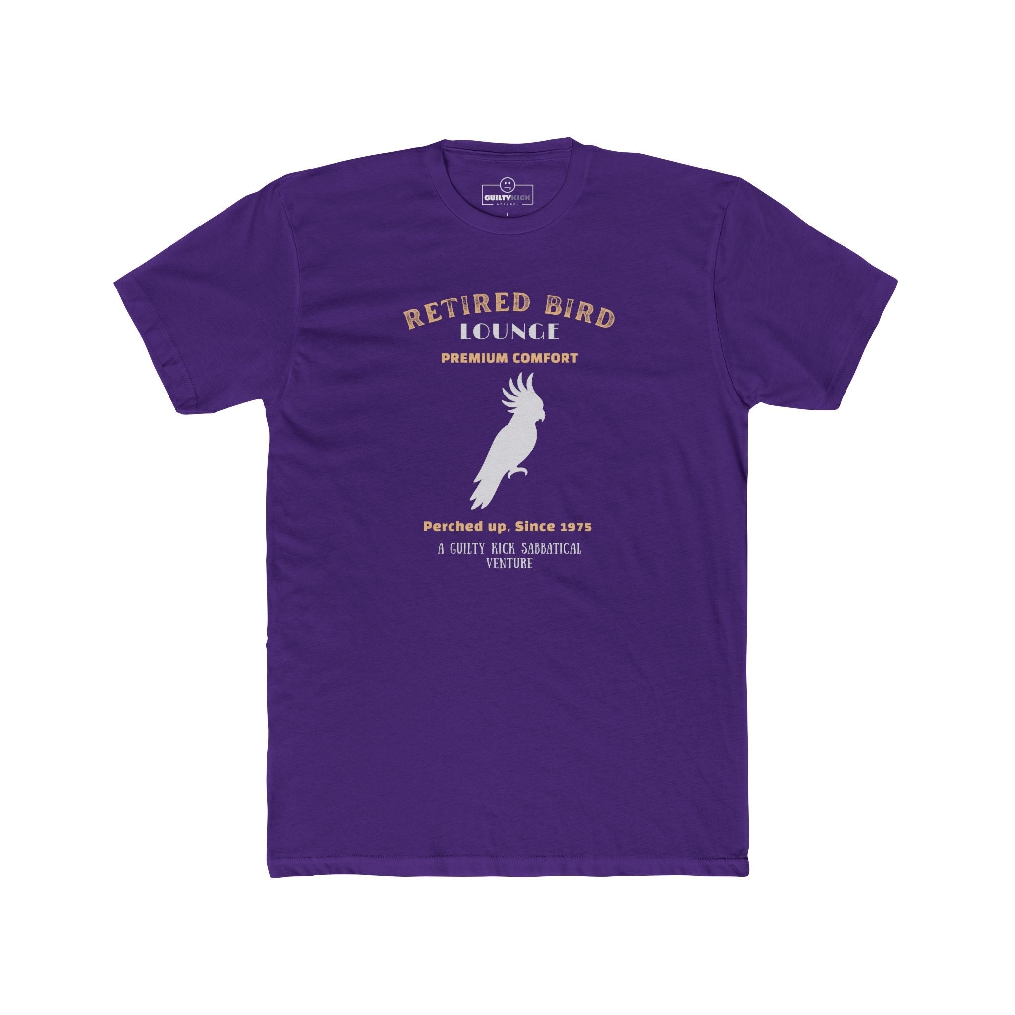 Retired Bird Lounge "Perched Up" Vintage Graphic T-Shirt, The Brand New Vintage Sunbaked Collection - Guilty Kick Apparel