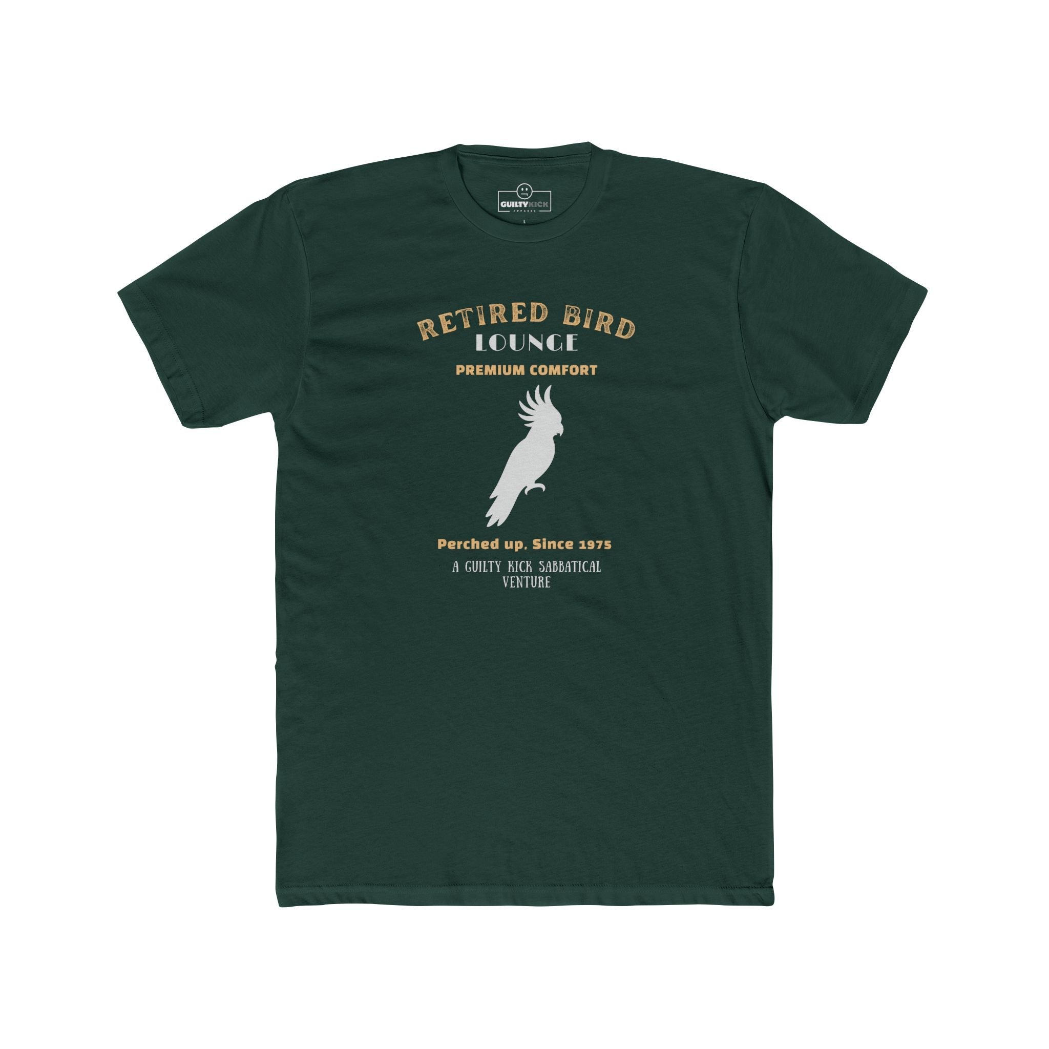 Retired Bird Lounge "Perched Up" Vintage Graphic T-Shirt, The Brand New Vintage Sunbaked Collection - Guilty Kick Apparel