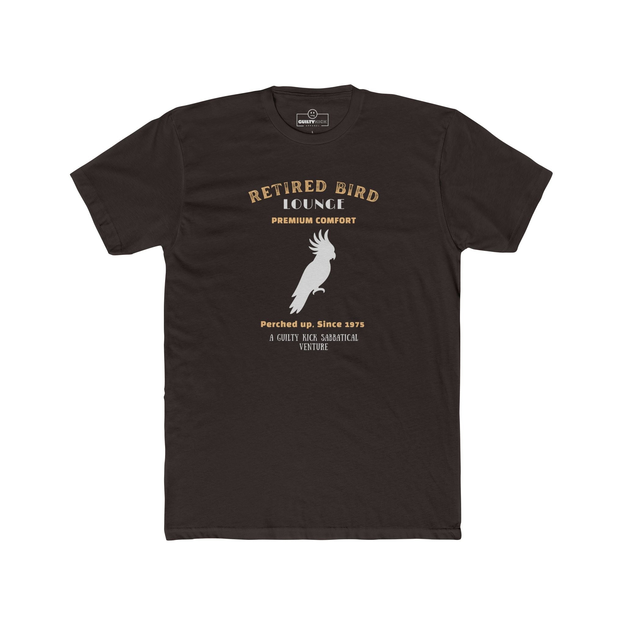 Retired Bird Lounge "Perched Up" Vintage Graphic T-Shirt, The Brand New Vintage Sunbaked Collection - Guilty Kick Apparel