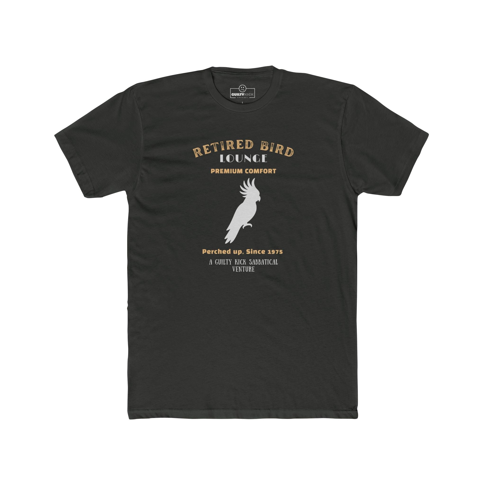 Retired Bird Lounge "Perched Up" Vintage Graphic T-Shirt, The Brand New Vintage Sunbaked Collection - Guilty Kick Apparel