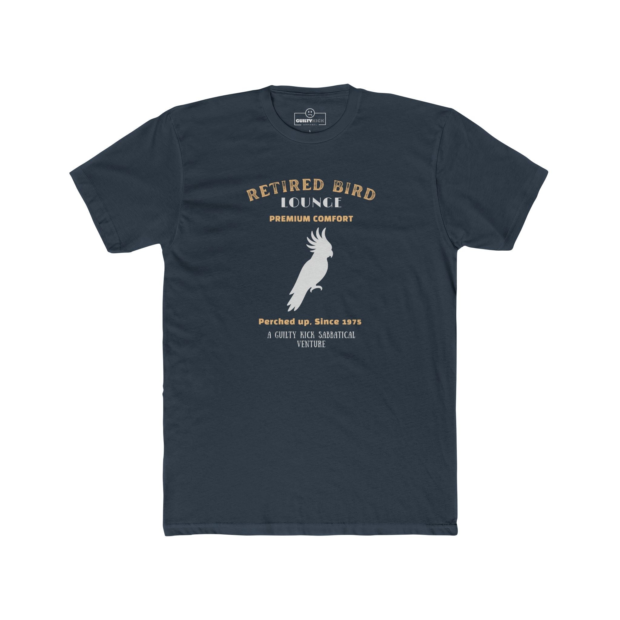 Retired Bird Lounge "Perched Up" Vintage Graphic T-Shirt, The Brand New Vintage Sunbaked Collection - Guilty Kick Apparel