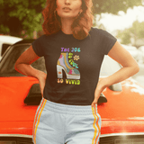 Retro 70s Disco Platform Boot T-Shirt Vivid Goldfish Aquarium Heel Aesthetic Tee - Guilty Kick Apparel