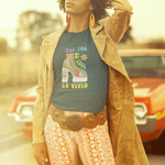 Retro 70s Disco Platform Boot T-Shirt Vivid Goldfish Aquarium Heel Aesthetic Tee - Guilty Kick Apparel