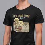 Retro Happy Hour Parody T-Shirt - Vintage Rubber Hose Banana, Tomato, & Martini Olive Design - Guilty Kick Apparel