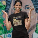Retro Happy Hour Parody T-Shirt - Vintage Rubber Hose Banana, Tomato, & Martini Olive Design - Guilty Kick Apparel