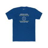 Rock Bottom Graphic Tee | Upside Down Surface Level Satire T-Shirt - Guilty Kick Apparel