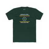 Rock Bottom Graphic Tee | Upside Down Surface Level Satire T-Shirt - Guilty Kick Apparel