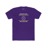 Rock Bottom Graphic Tee | Upside Down Surface Level Satire T-Shirt - Guilty Kick Apparel