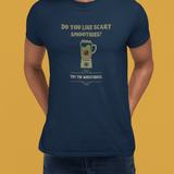Scary Smoothies Wheatgrass Graphic Tee, Funny Sarcastic Wellness Parody Halloween Shirt - Guilty Kick Apparel