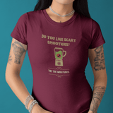 Scary Smoothies Wheatgrass Graphic Tee, Funny Sarcastic Wellness Parody Halloween Shirt - Guilty Kick Apparel