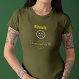 Shhh I love reality TV guilty pleasure confession tee - Guilty Kick Apparel