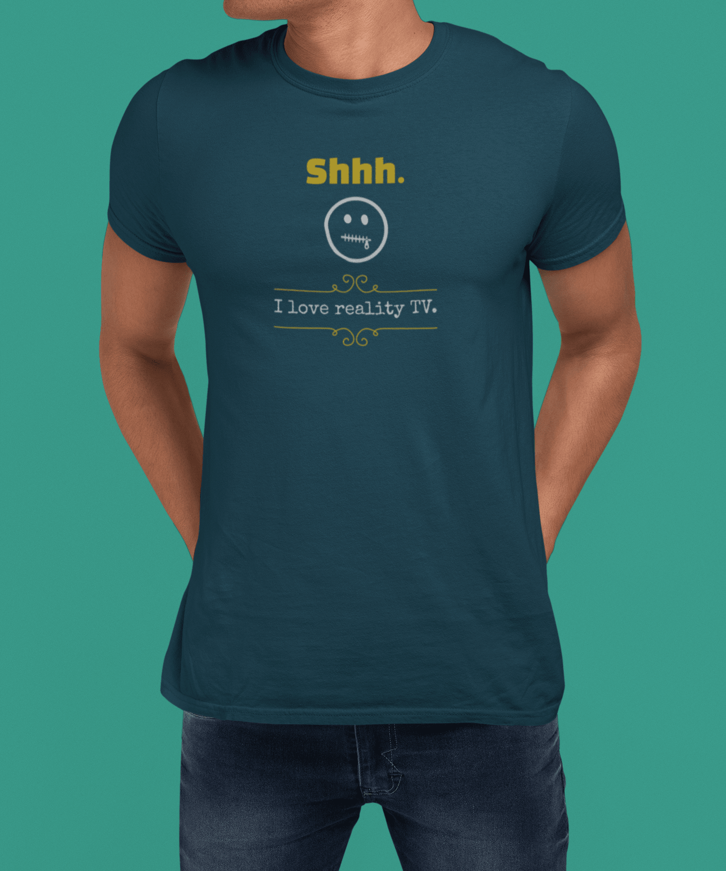 Shhh I love reality TV guilty pleasure confession tee - Guilty Kick Apparel