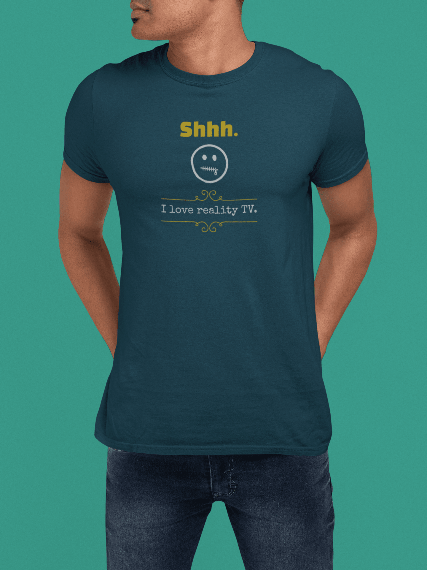 Shhh I love reality TV guilty pleasure confession tee - Guilty Kick Apparel