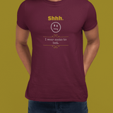 Shhh I Wear Socks To Bed Funny Graphic T-Shirt Guilty Kick Confessions Collection - Guilty Kick Apparel