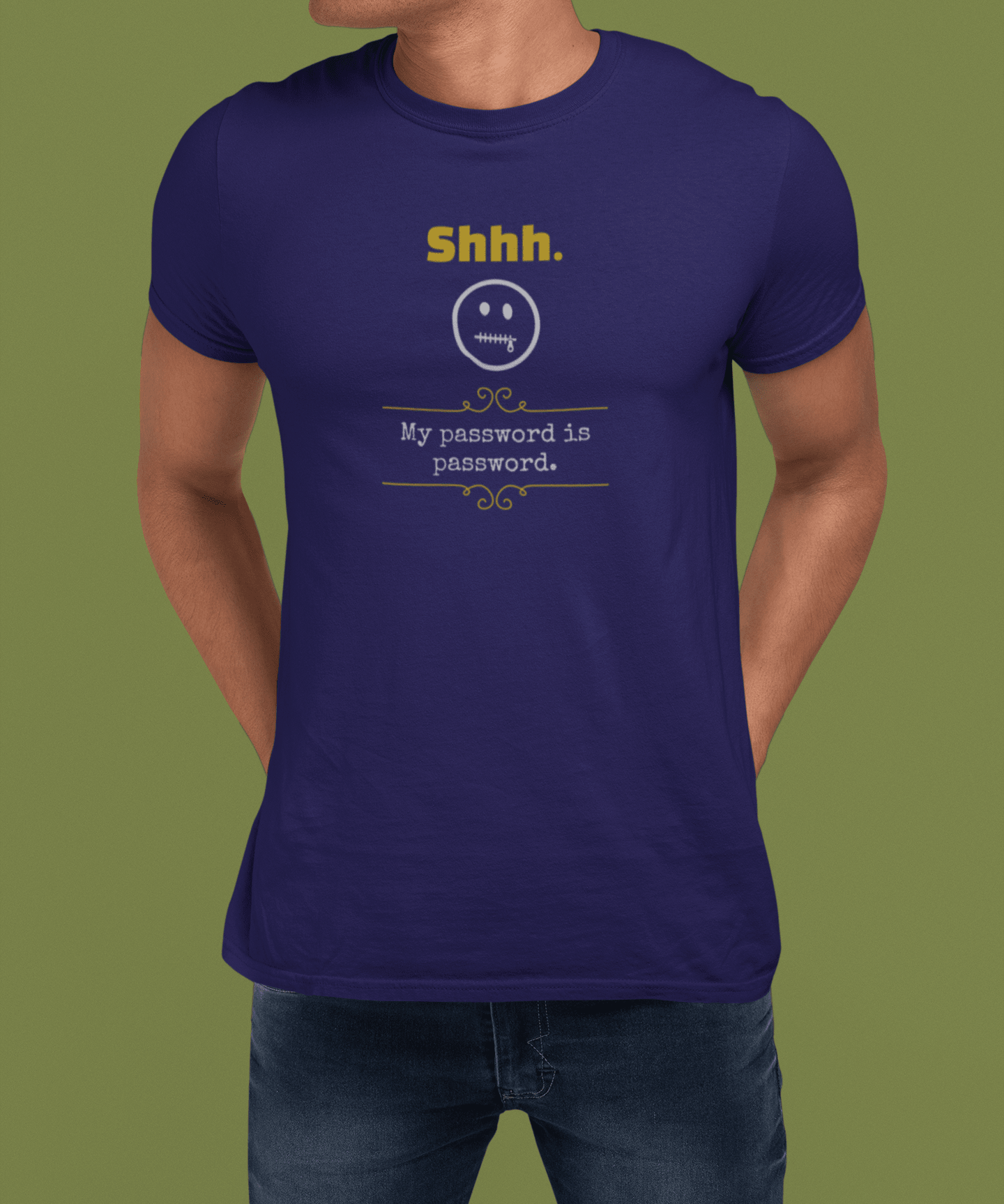 Shhh My Password Is Password Funny Graphic T-Shirt Guilty Kick Confessions Collection - Guilty Kick Apparel