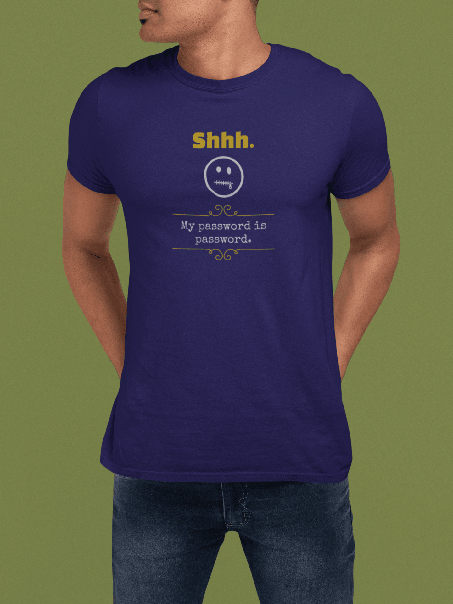 Shhh My Password Is Password Funny Graphic T-Shirt Guilty Kick Confessions Collection - Guilty Kick Apparel