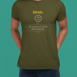 Shhh My Plants All Died From Neglect Funny Graphic T-Shirt | Guilty Kick Confessions Collection - Guilty Kick Apparel
