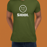 Shhh. Zipper Mouth Smiley Face T-Shirt Funny Anti - Social Graphic Tee Guilty Kick Branded - Guilty Kick Apparel
