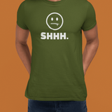 Shhh. Zipper Mouth Smiley Face T-Shirt Funny Anti - Social Graphic Tee Guilty Kick Branded - Guilty Kick Apparel