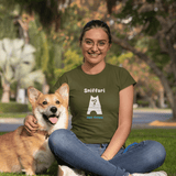 Sniffari Minimalist Dog T-Shirt, Mid - Century Modern Just Follow Geometric Graphic Tee - Guilty Kick Apparel