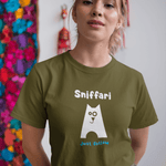 Sniffari Minimalist Dog T-Shirt, Mid - Century Modern Just Follow Geometric Graphic Tee - Guilty Kick Apparel