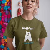 Sniffari Minimalist Dog T-Shirt, Mid - Century Modern Just Follow Geometric Graphic Tee - Guilty Kick Apparel