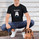 Sniffari Minimalist Dog T-Shirt, Mid - Century Modern Just Follow Geometric Graphic Tee - Guilty Kick Apparel