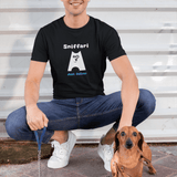 Sniffari Minimalist Dog T-Shirt, Mid - Century Modern Just Follow Geometric Graphic Tee - Guilty Kick Apparel