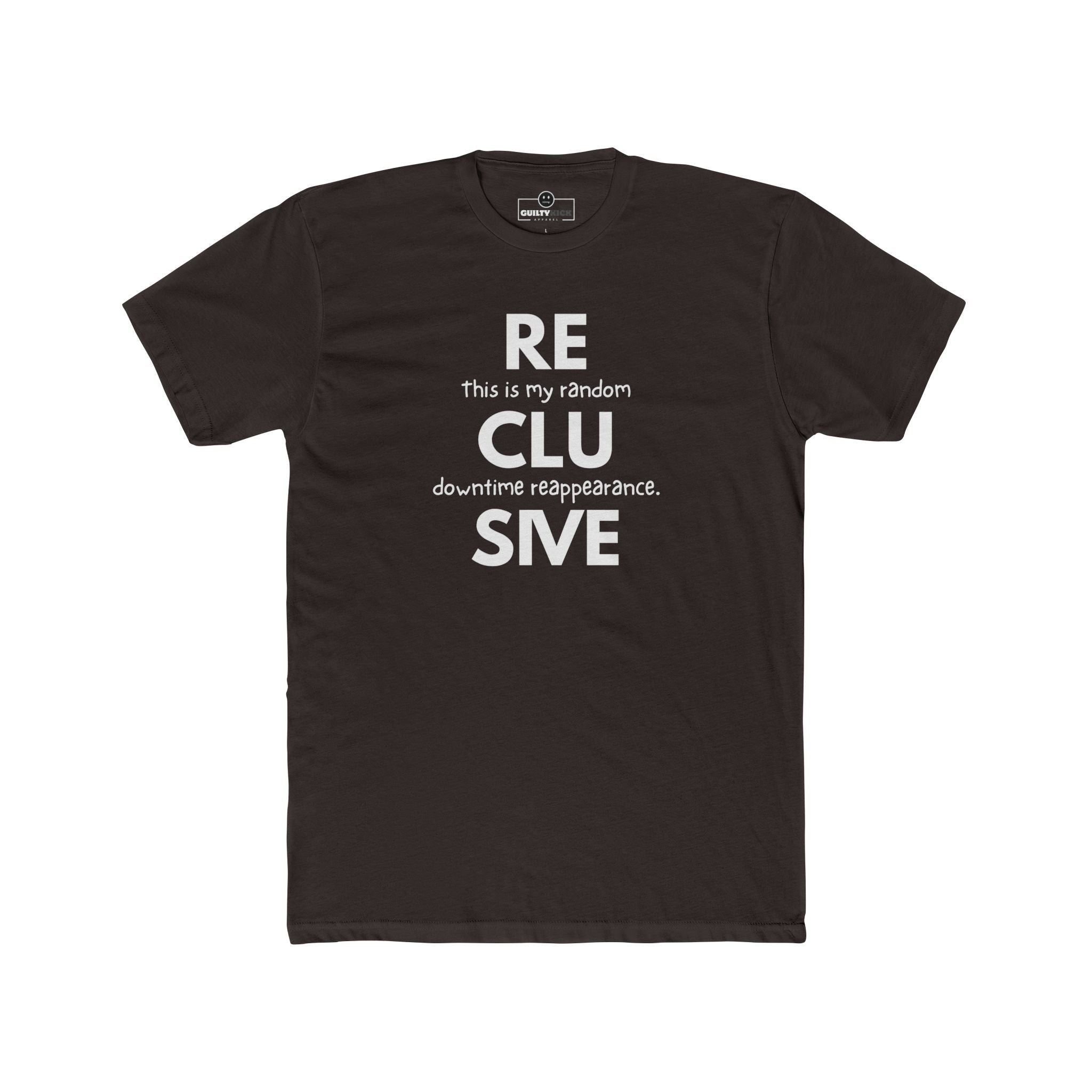 Social Fatigue Reclusive Reappearance Tee Minimalist Satire Identity Shirt - Guilty Kick Apparel
