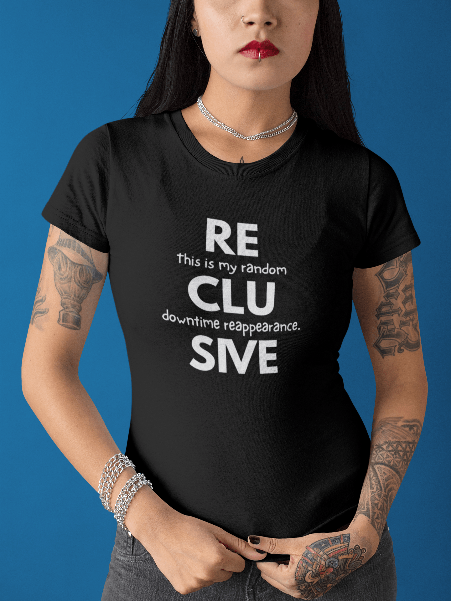 Social Fatigue Reclusive Reappearance Tee Minimalist Satire Identity Shirt - Guilty Kick Apparel