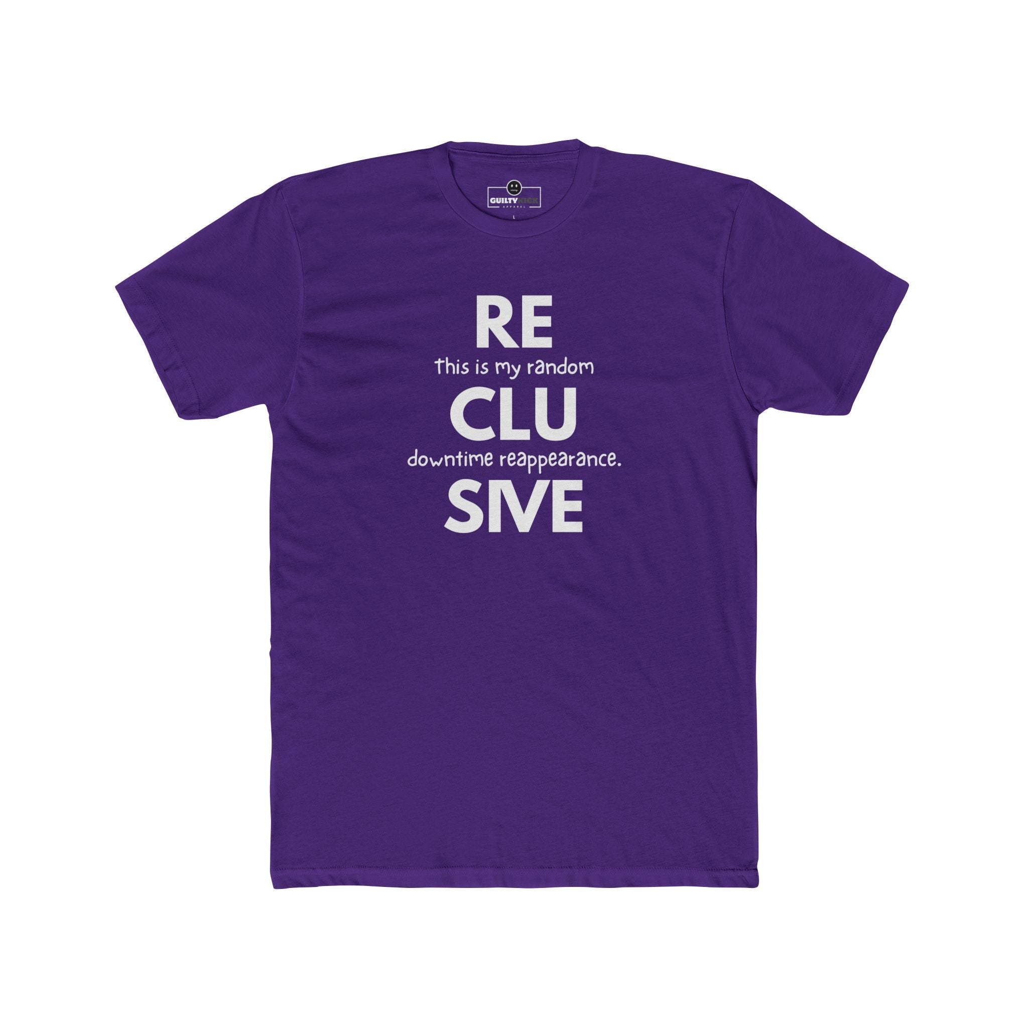 Social Fatigue Reclusive Reappearance Tee Minimalist Satire Identity Shirt - Guilty Kick Apparel