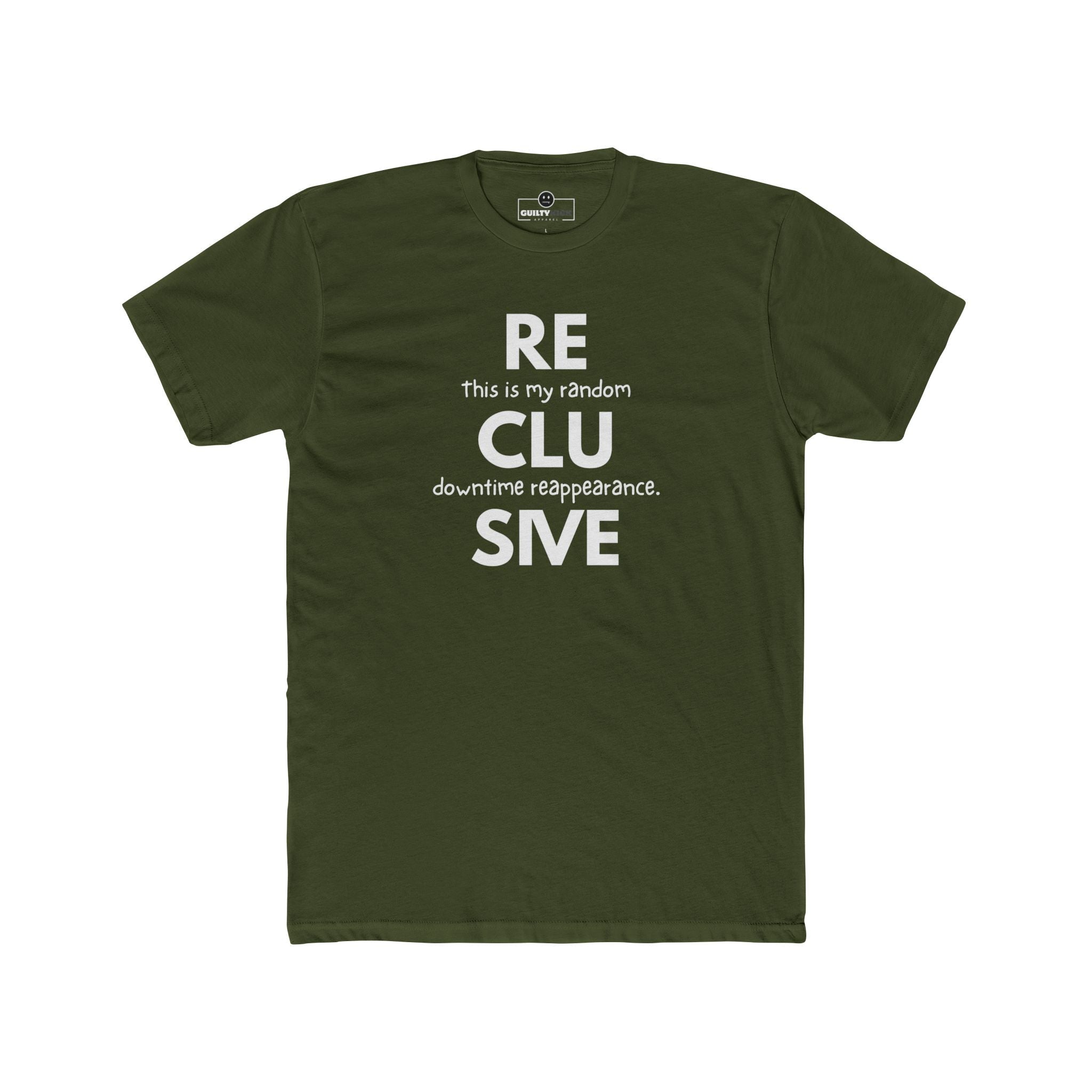Social Fatigue Reclusive Reappearance Tee Minimalist Satire Identity Shirt - Guilty Kick Apparel