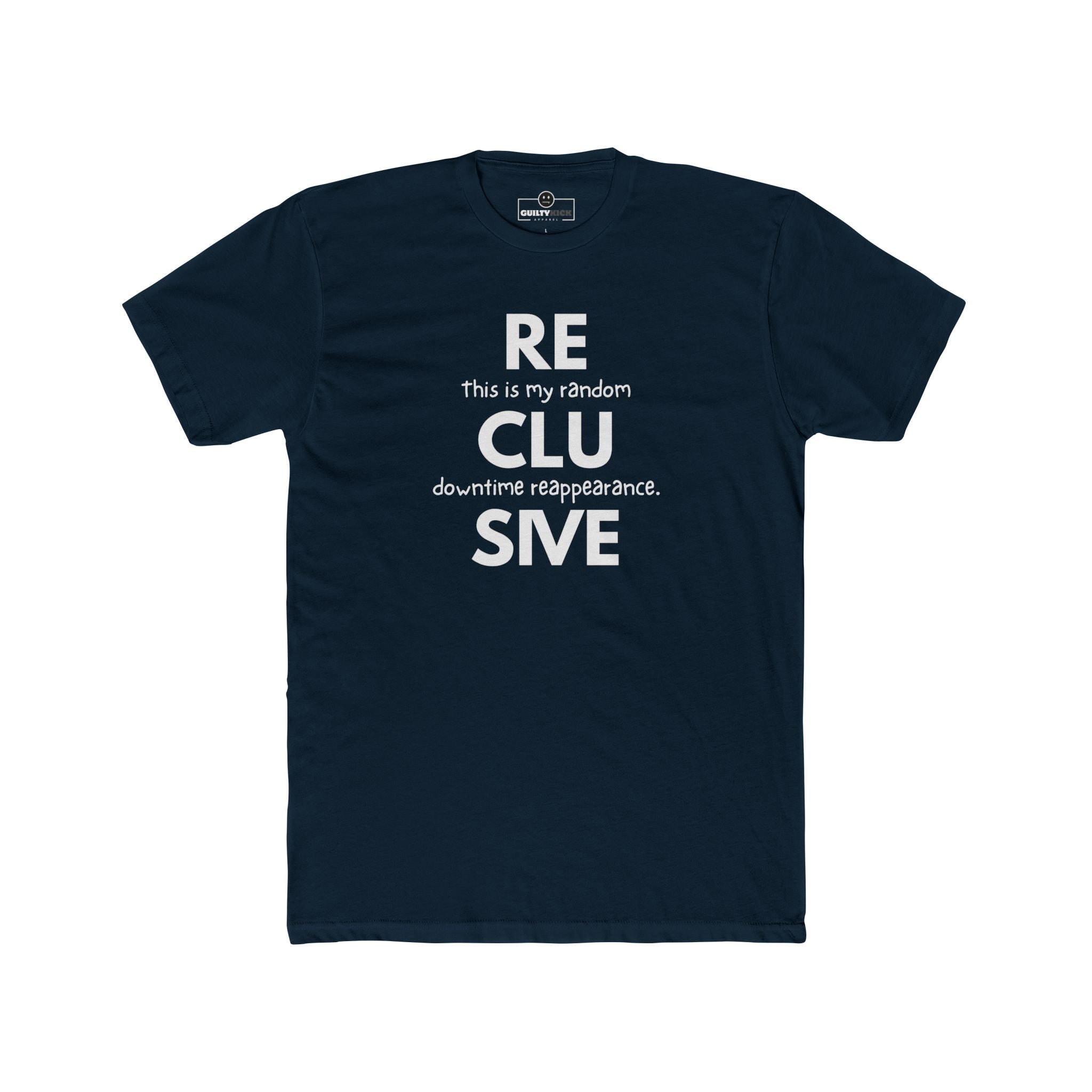 Social Fatigue Reclusive Reappearance Tee Minimalist Satire Identity Shirt - Guilty Kick Apparel