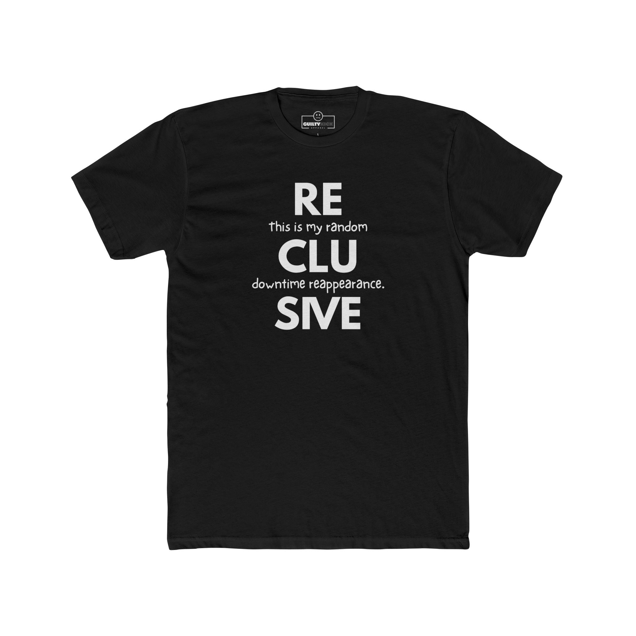 Social Fatigue Reclusive Reappearance Tee Minimalist Satire Identity Shirt - Guilty Kick Apparel