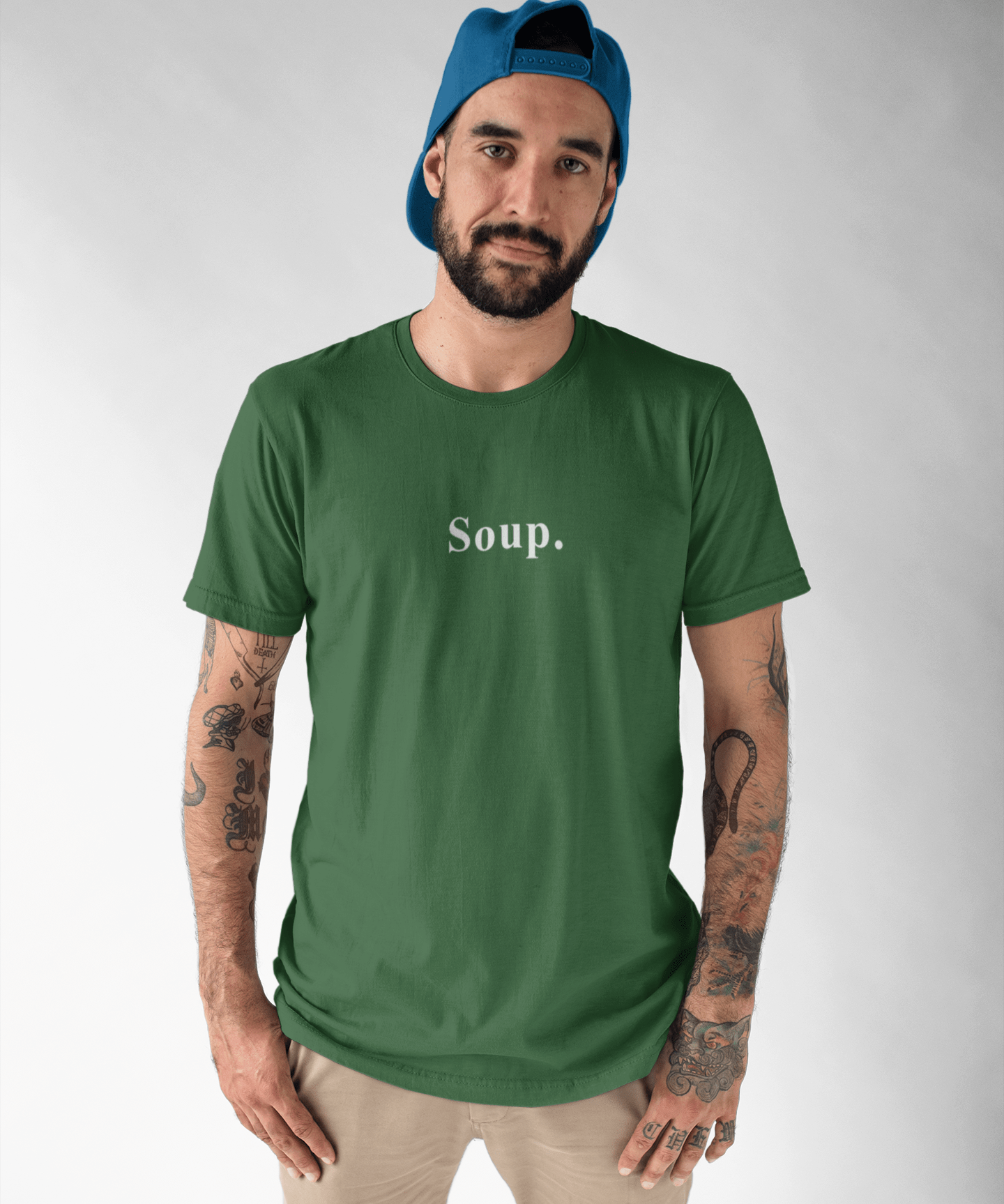 Soup. Minimalist Anti - Design Aesthetic Text T-Shirt, Ironic Meme Tee - Guilty Kick Apparel