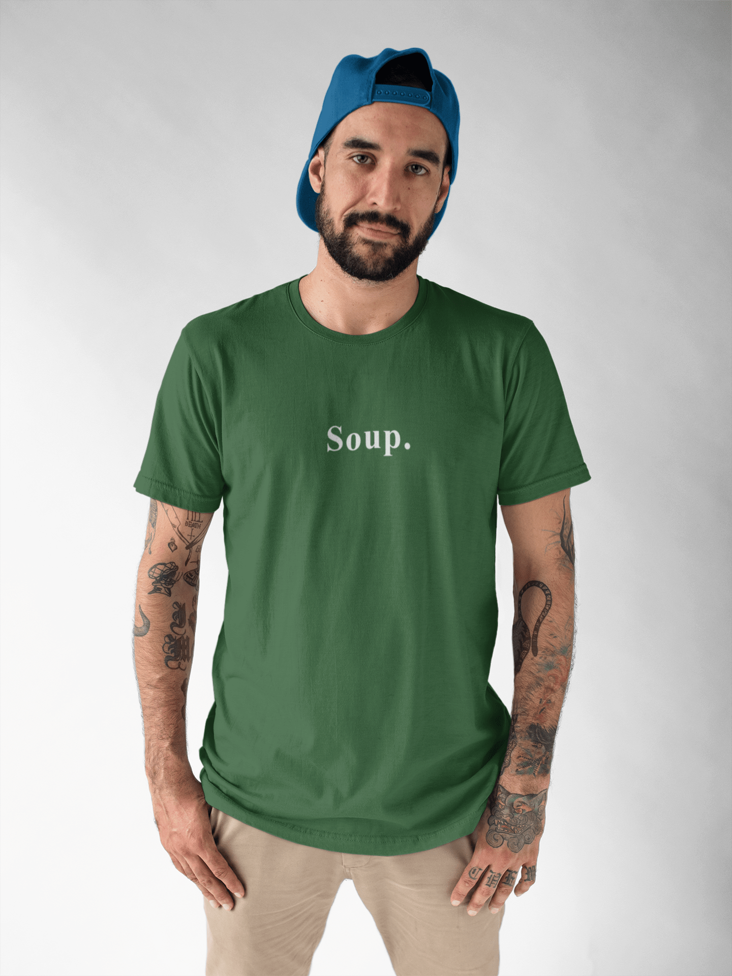 Soup. Minimalist Anti - Design Aesthetic Text T-Shirt, Ironic Meme Tee - Guilty Kick Apparel