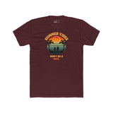 Summer Vibes Don't Be A Dick T-Shirt Retro 70s Sunset Funny Sarcastic Beach Tee - Guilty Kick Apparel