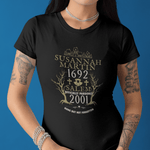 Susannah Martin 1692 Salem Witch Pardoned 2001 - Humorous Satire T-Shirt - Guilty Kick Apparel